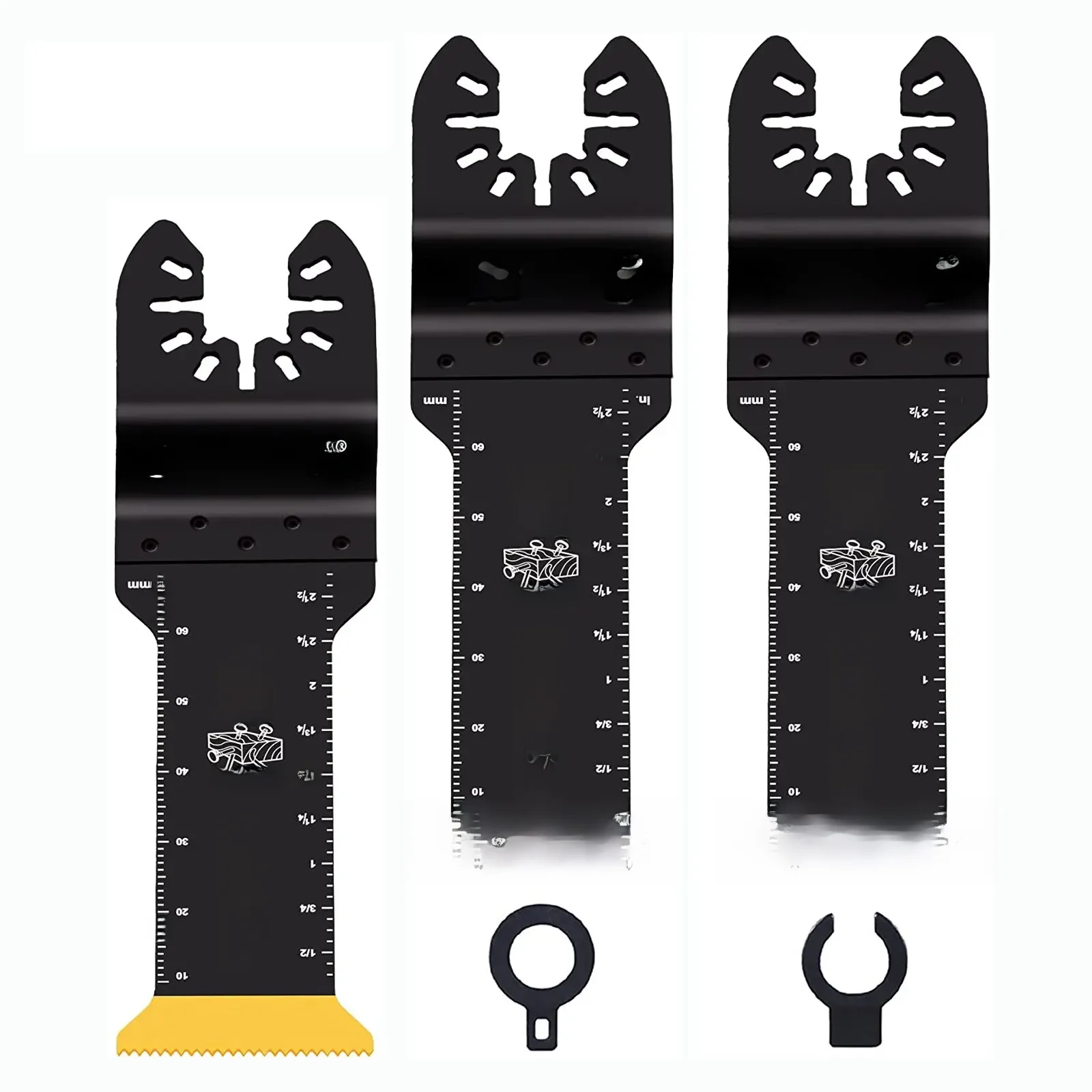 EZARC 3PCS Titanium Oscillerende Zaagbladen Extra Lange Oscillerende Multitoolbladen voor Metaal Hout Nagels Schroeven Snijden Plastic - afbeelding 2
