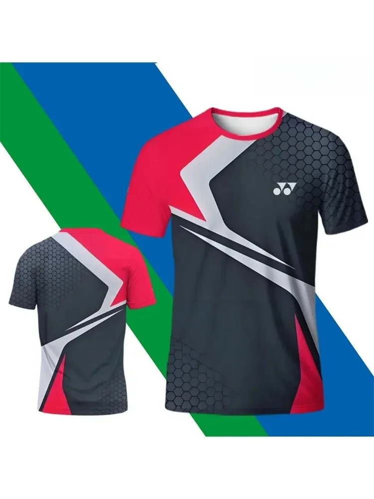 AliExpress Men's Jersey 2025 Dry Fit Shirt Casual Gym T-Shirt Badminton Sports Shirt Outdoor Running Short Sleeve Cycling Top