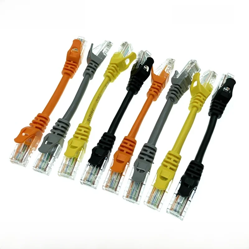 Cabo ethernet cat5e, 10cm, 30cm, 50cm, cat5e, utp, macho para macho, cabo de remendo gigabit, rj45,