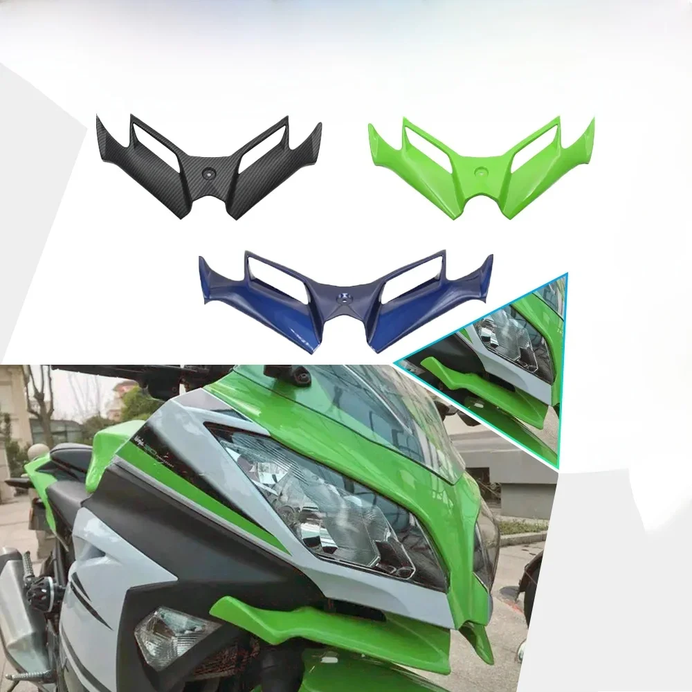 Ailerons Aérodynamiques Avant de Moto, Accessoires de Carénage, Aile Pneumatique ABS, pour Kawasaki Ninja 300 Ninja 250 2013-2017