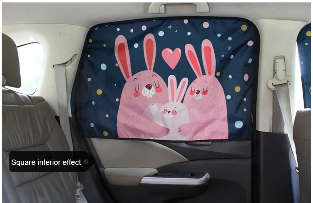 Magnetischer Vorhang im Auto Fenster Sonnenschutz Abdeckung Cartoon Universal Seitenfenster Sonnenschutz UV-Schutz für Kinder Baby Kinder – Detail 19