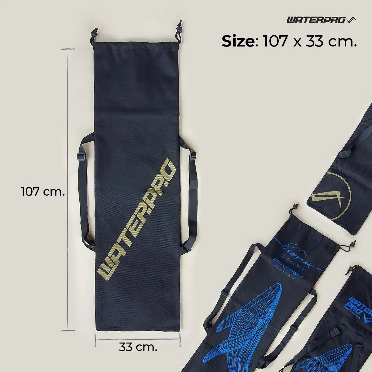 Borsa per pinne Freedive Water Pro borsa a rete con pinne lunghe