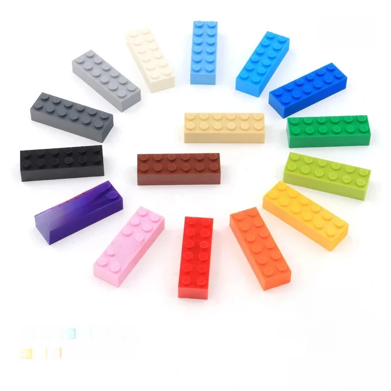 100 sztuk DIY klocki grube figurki cegły 2x6 punktów edukacyjne kreatywny rozmiar kompatybilny z 2456 plastikowe zabawki dla dzieci — 2