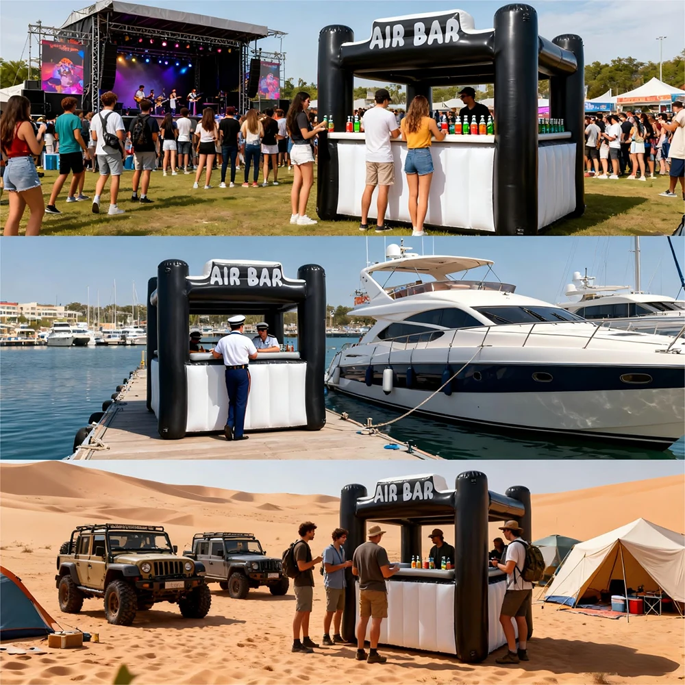 Outdoor Inflatable Pool Bar 8.5FT PVC Inflatable AIR BAR Pub House Blow Up Pool Bar for Adult Party, Backyard, Patio,Poolside