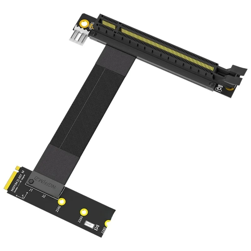 Kabel Riser M.2 NVME do PCIE X16 Adapter Przedłużacz graficzny 90-stopniowy PCI Express 3.0 16X do M Kabel Riser Key — zdjęcie produktu 7