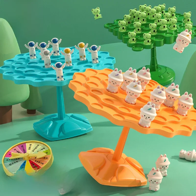 Diversão sapo equilíbrio árvore crianças matemática brinquedos balanceamento jogo de tabuleiro