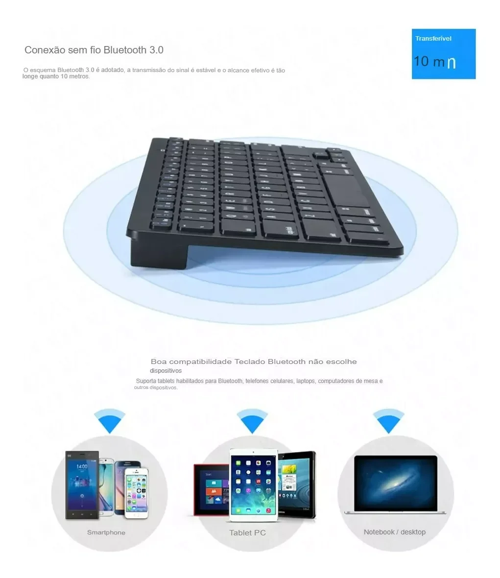 لوحة مفاتيح لاسلكية بلوتوث ، مفاتيح خفيفة لينة ، كمبيوتر مكتبي ، مكتب ، وظائف متعددة ، كتابة ناعمة ، كمبيوتر لوحي ، هاتف محمول ، دفتر ملاحظات