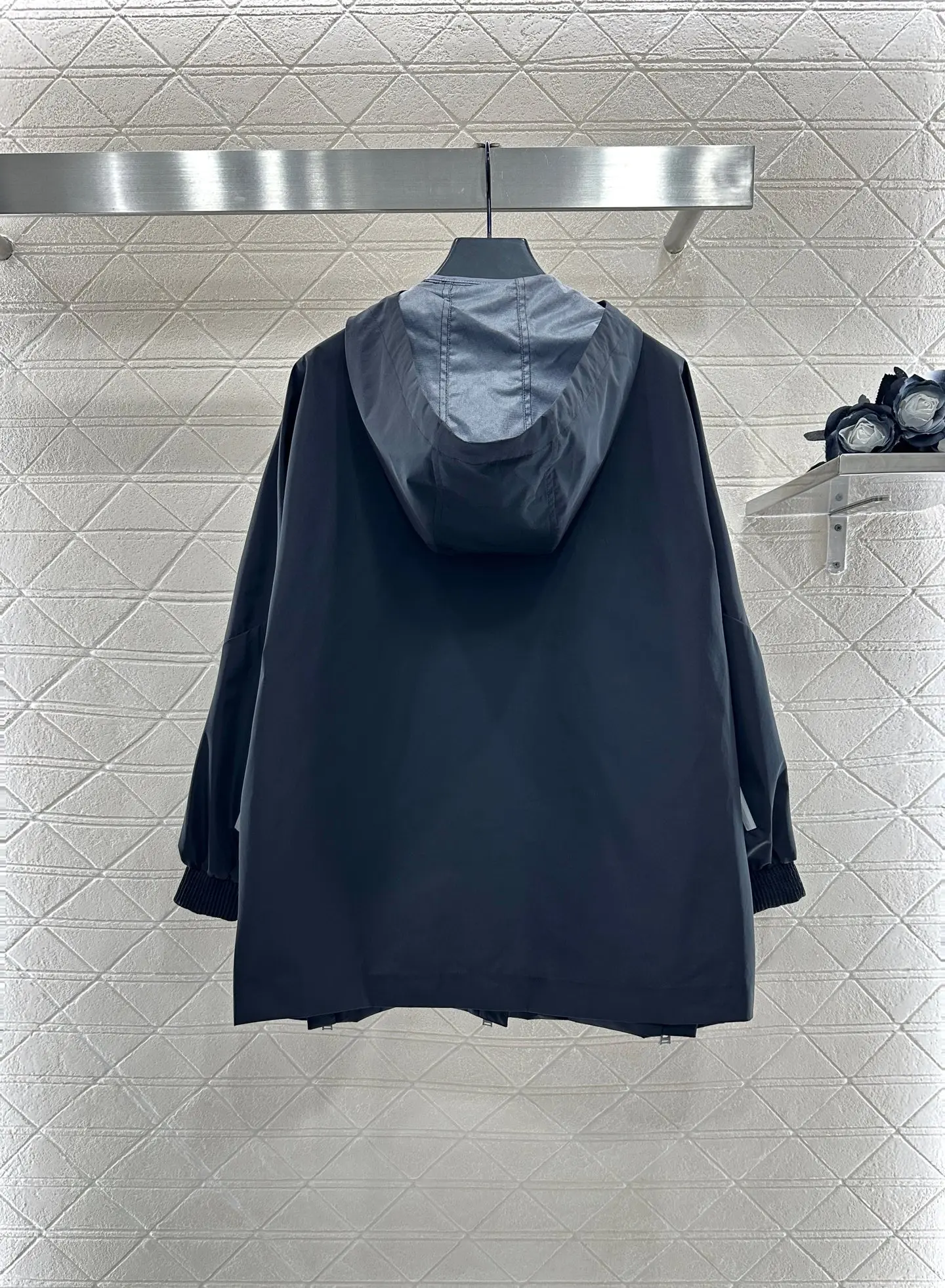 

2025 New windproof jacket coat solid zippers long-sleeved hooded pockets Versatile SlimmingFigure-hugging winter autumn