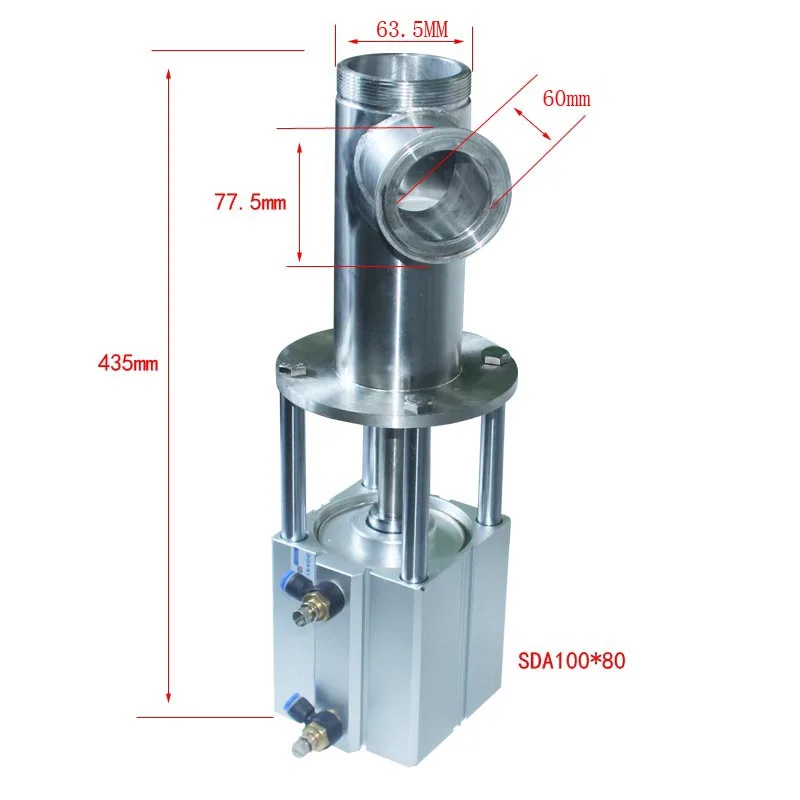 

DN60 Filling Vavle Enlarge Piston Filling Head for Paste and cream with particle fluide Filler standard part of botting equipmen