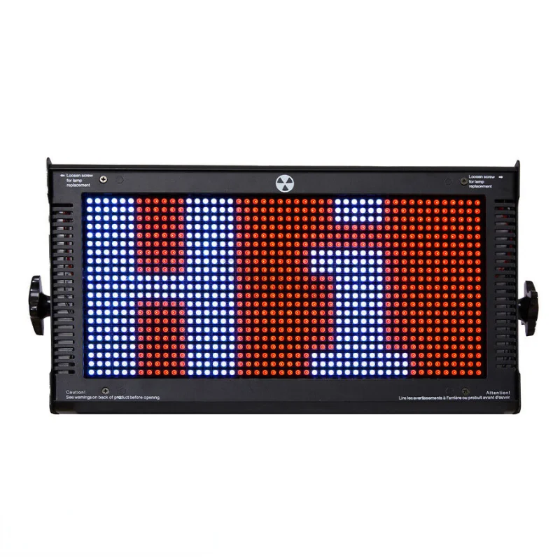 112 Zones LED Flash Lighting Atomic RGB Strobe Wash Stage Light 112 Segements Multi Pattern Background Letters Numbers Display