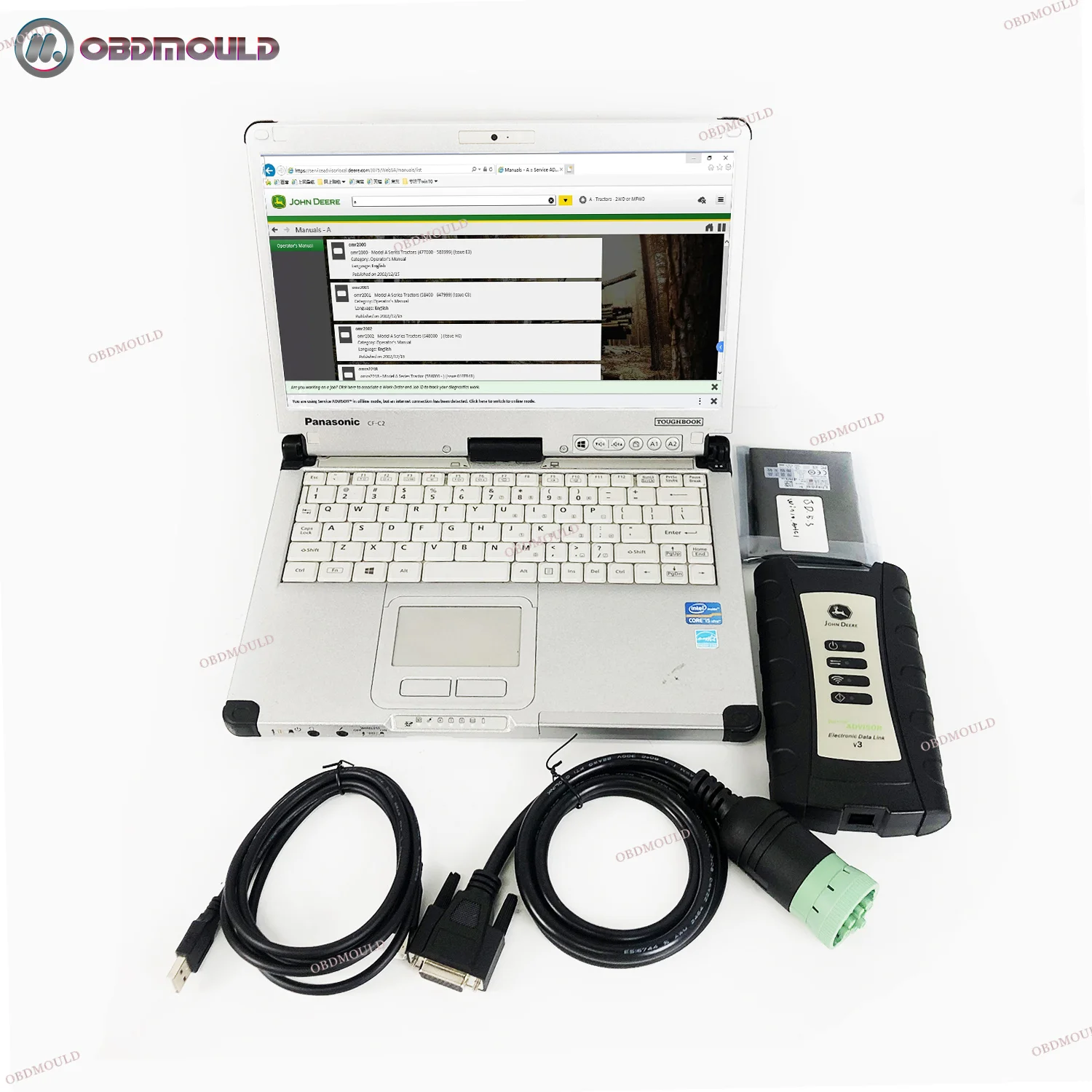 Ноутбук CFC2 + V5.3 Electronic Data Link EDL V3 Диагностический адаптер Сервисный EDL v3 Advisor Строительный сельскохозяйственный диагностический инструмент Ноутбук CFC2 + V5.3 Electronic Data Link EDL V3 Диагностический адаптер Сервисный EDL v3 Advisor Строительный сельскохозяйственный диагностический инструмент