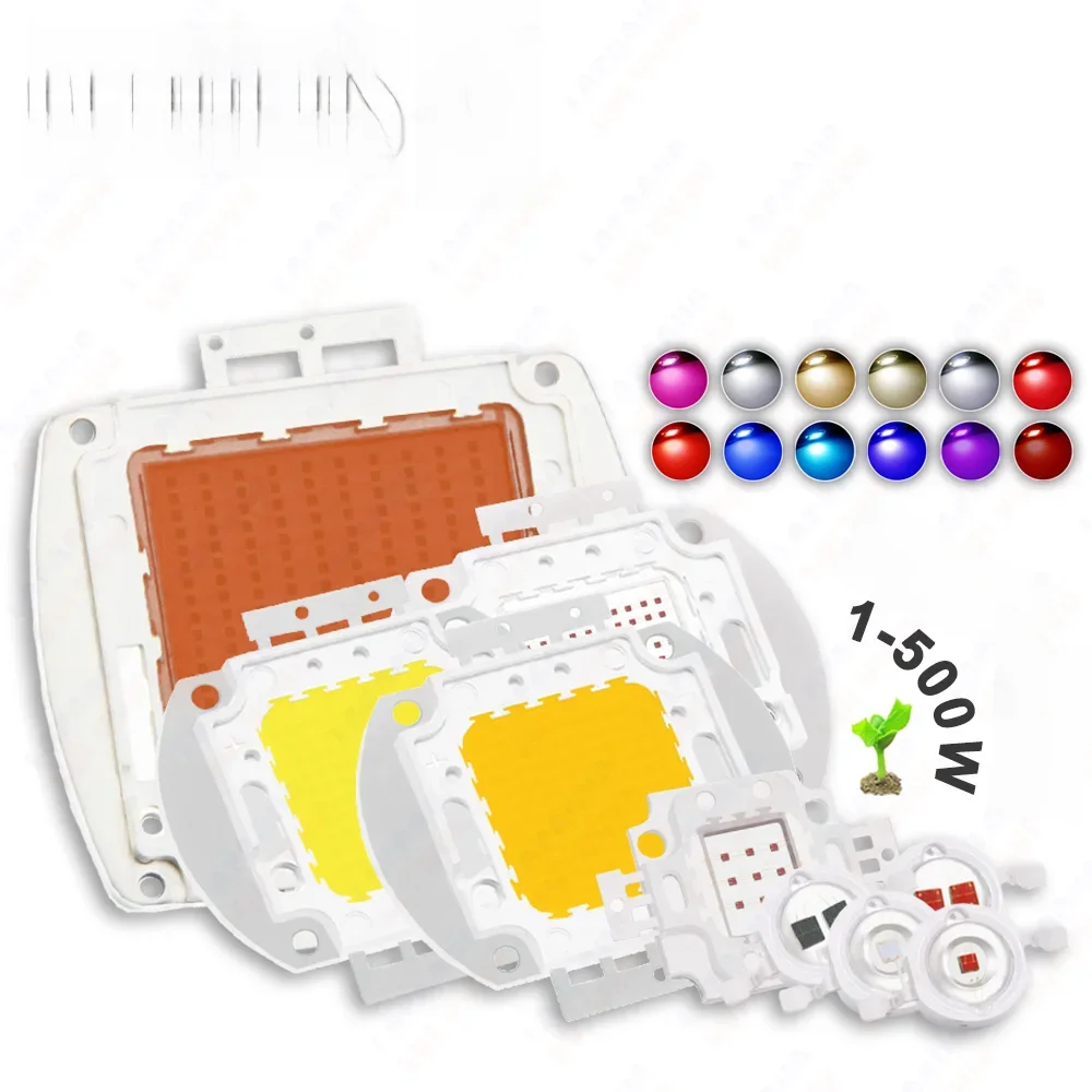 1W 3W 5W 10W 20W 30W 50W 100W 200W 300W 500W oświetlenie led do uprawy pełne spektrum 660nm 440nm dla rośliny doniczkowe hydroponika warzywa owoce kwiaty — zdjęcie 2
