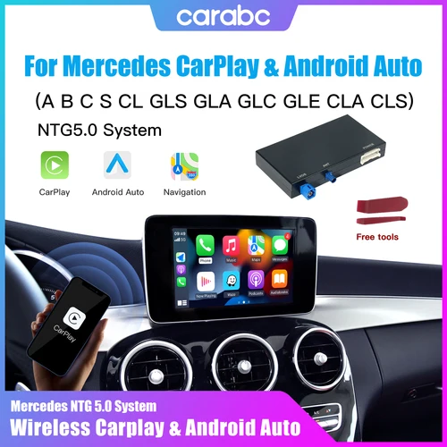 CARABC inalámbrico CarPlay Android Auto compatible con Mercedes A B C CL S CLA CLS clase GLA GLS GLC GLE V250 V260 DB11 Sprinter NTG5.0