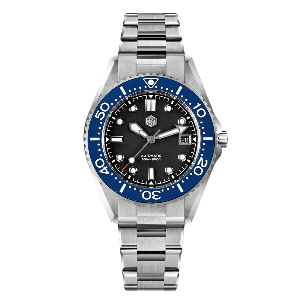San Martin Upgraded 41mm Waterproof 600m Classic Men Diver Watch Helium Escape Valve ST 2130 Automatic Mechanical Watches SN0036 image 3