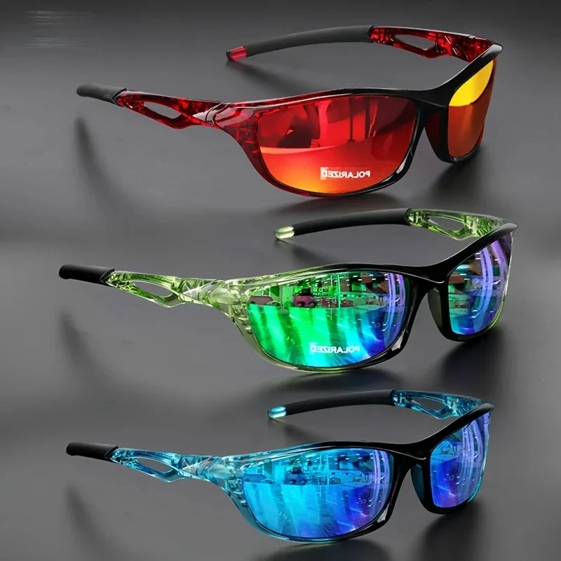 AliExpress VEGUEROS 1/3PCS Vintage Sports Sunglasses Men Women Fishing Running Cycling Mountaineering Sport Man Sun Glasses Anti-Glare UV400