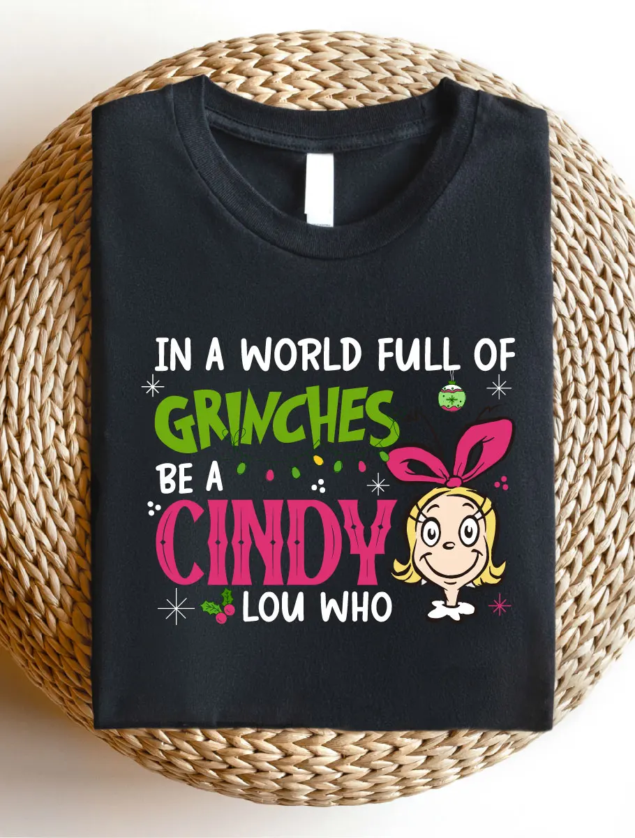 Christmas Women Shirt, Funny Christmas Crew Neck T-Shirt, Matching Xmas Crew Short Sleeve Tee