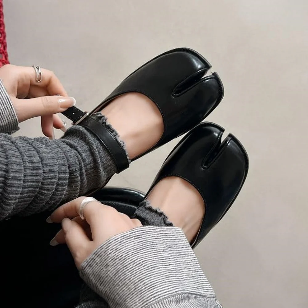 Women's Mary Jane Shoes Split Toe Ankle Buckle Strap Womens Flats Comfort Casual Dressy Party Work Dress Shoes view 6