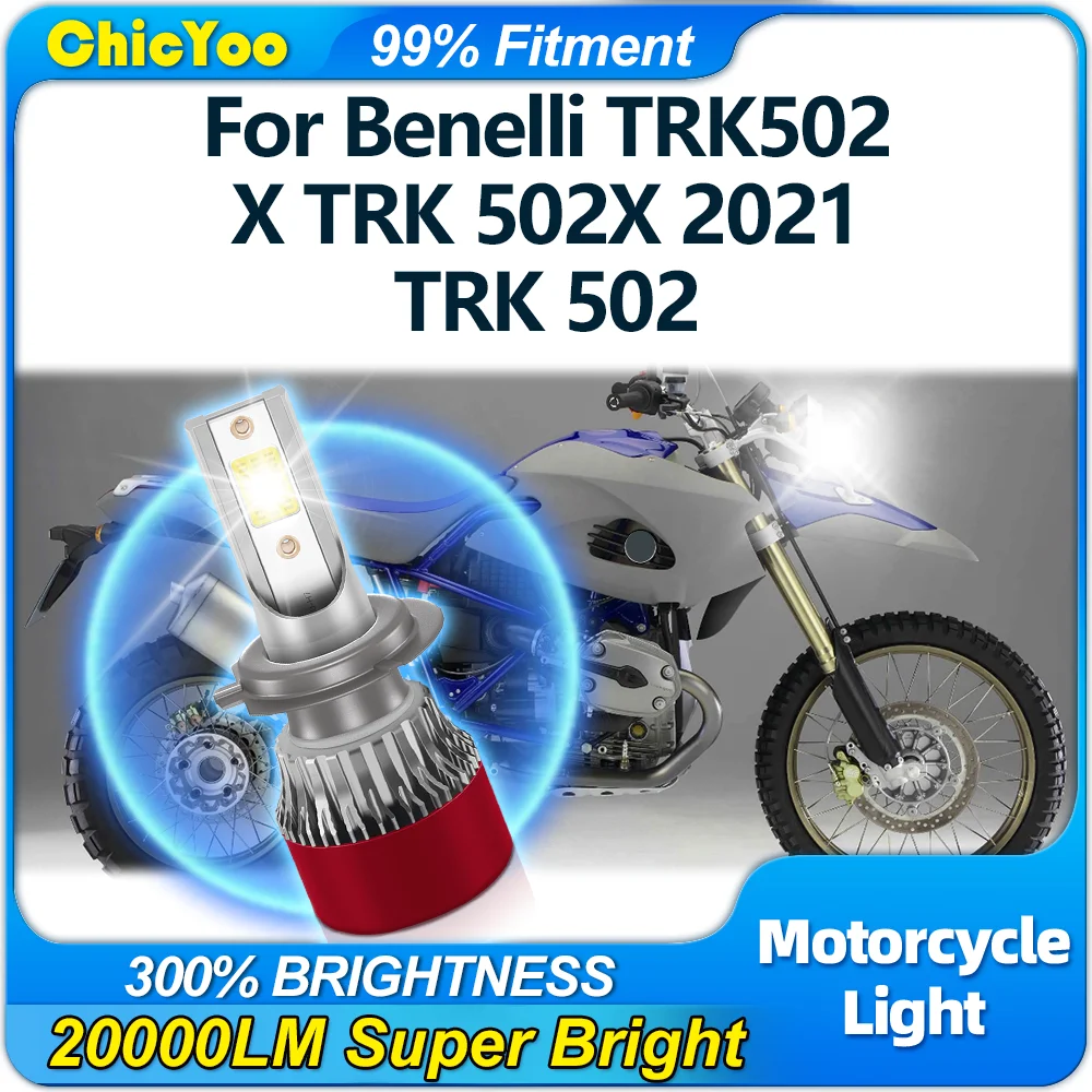 

1 шт. 20000LM H7 светодиодные фары с Canbus 6000K белые мотоциклетные фары 12 В для Benelli TRK502 X TRK 502X 2021 TRK 502