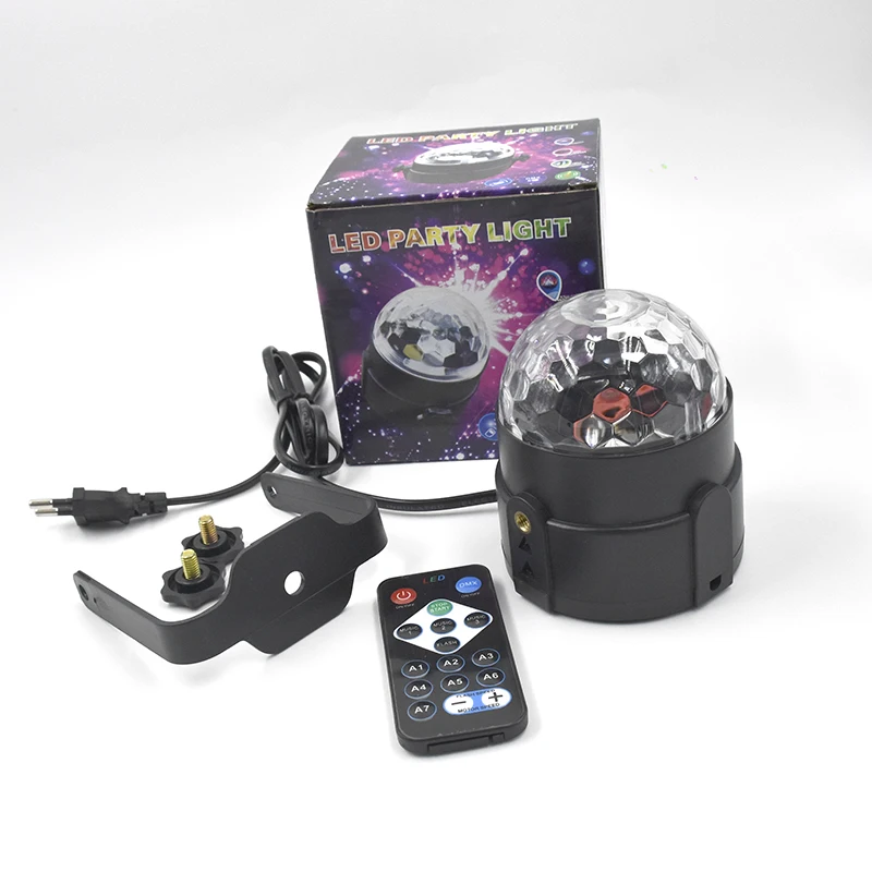 LED Disco Ball Stage Disco Light Rotating Lantern DJ Strobe Sound Control RGB Christmas Gift Party Club Decoration