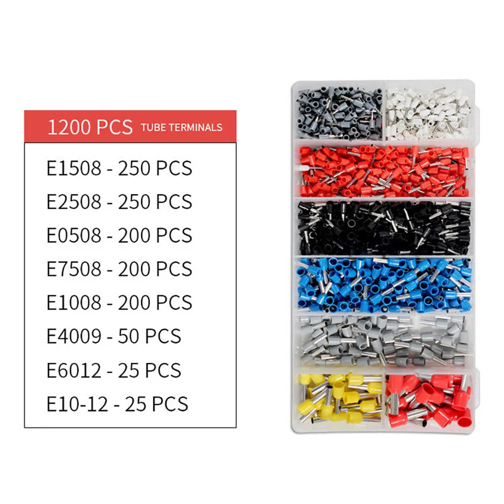 Podofo Ferrule-Crimpwerkzeug-Set mit 1200 Stück Kabelendhülsen, Crimpverbinder, selbsteinstellbares Ratschen-Crimpwerkzeug-Set, Elektrikerwerkzeug für Kabelendhülsen, Reparatur von elektrischen Schaltkreisen – Detail 7