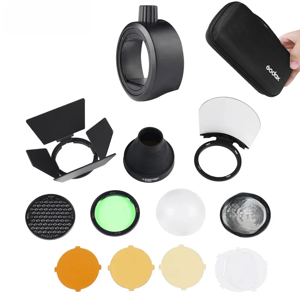 Godox – magnetyczna, okrągła głowica do lampy błyskowej, akcesorium do zestawu Godox AK-R1, miniaturowe części zamienne do lampy błyskowej Godox H200R V1. — zdjęcie produktu 7
