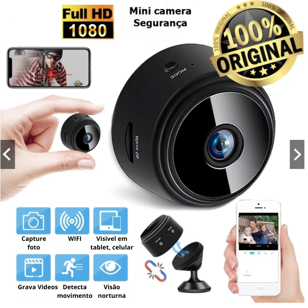 كاميرا صغيرة A9 أصلية لاسلكية 1080 بكسل لمراقبة الرؤية الليلية