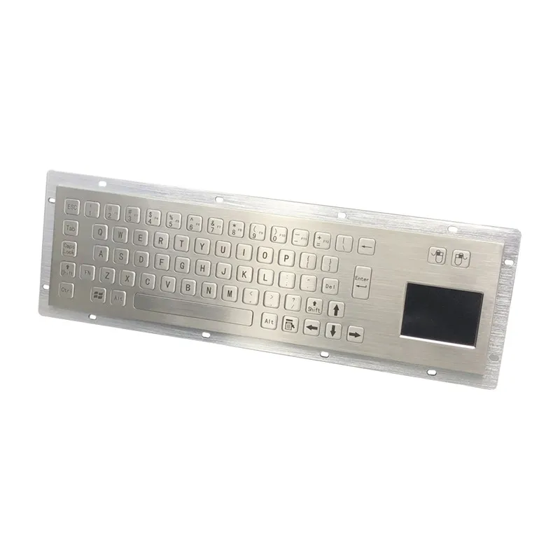 67 Flat Keys With Touchpad Waterproof Dustprooof Rugged Industrial Metal Keyboard