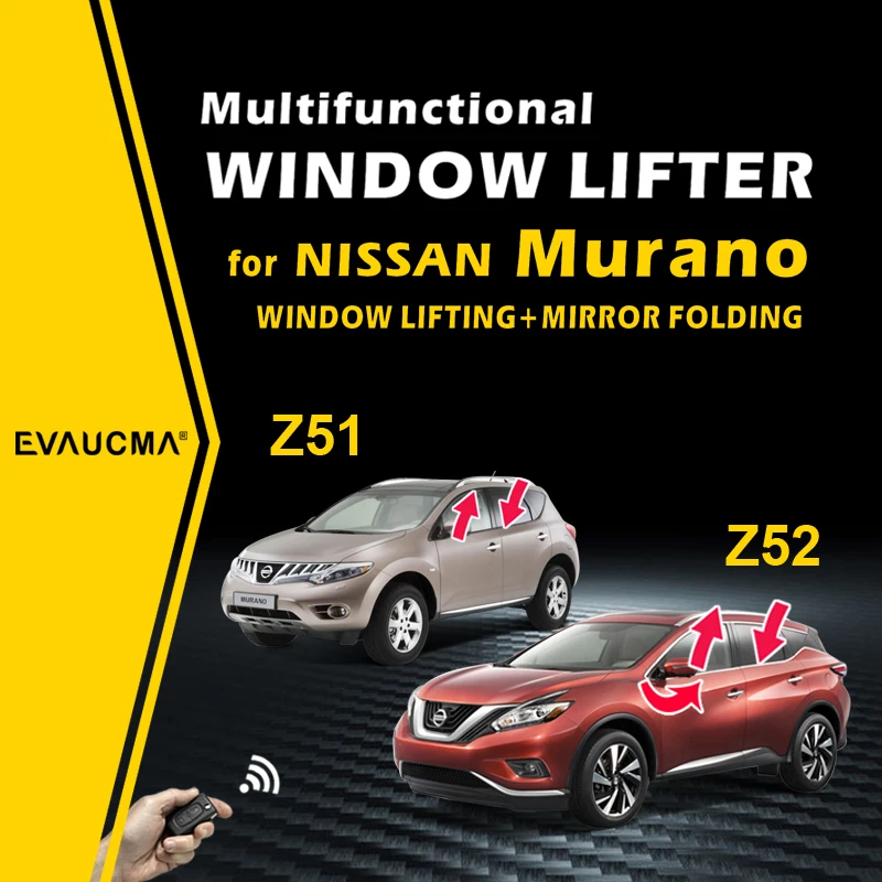 

EVAUCMA Car Power Window Close Lifter For Nissan Murano Z51 Z52 Automatic Window Closer + Mirror Folding Module Accessories