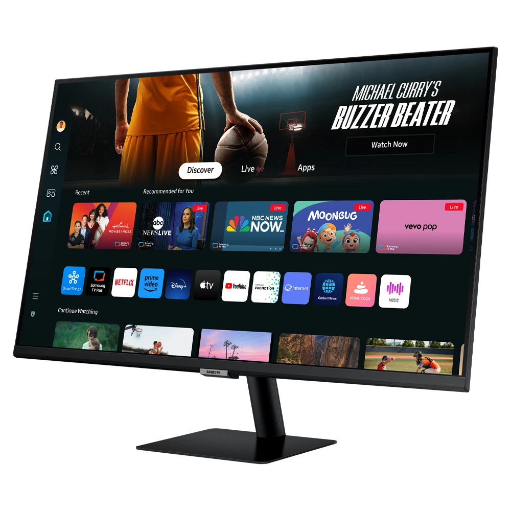 Smart Monitor M7 S32DM700 Black 32 inch UHD 4K + Black Flash Mobile Stand