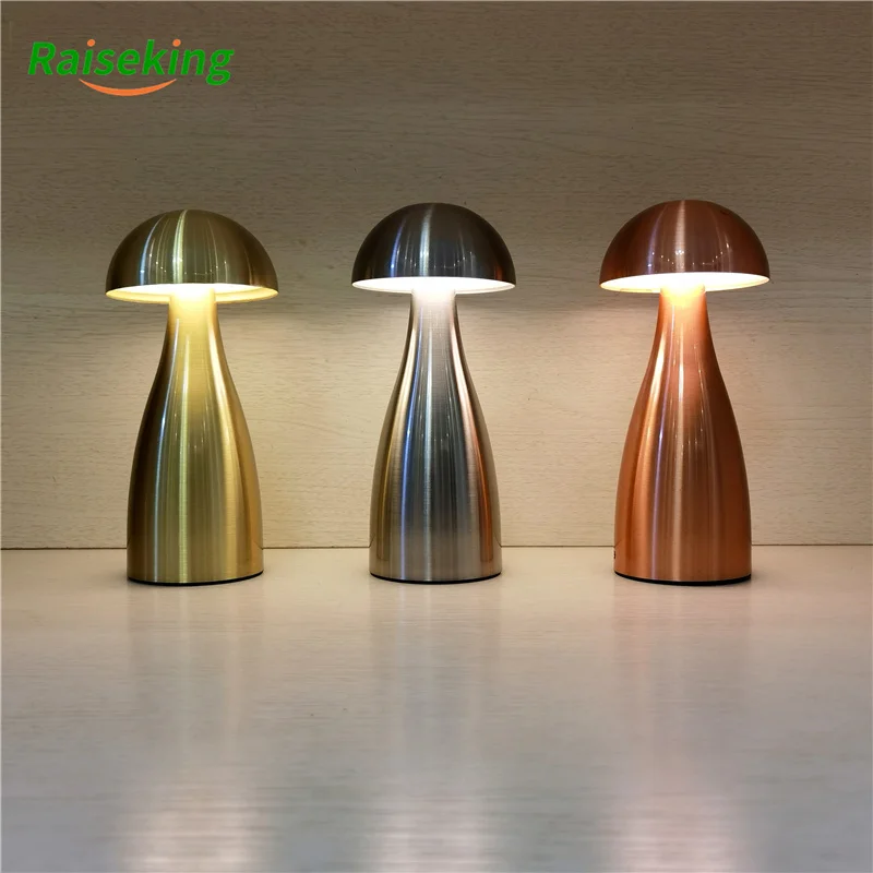 

Mini Gold Metal Cordless Rechargeable Led Table Lamp For Ktv Bar Restaurant Dinning Table Light With Touch Dimmable Brightness