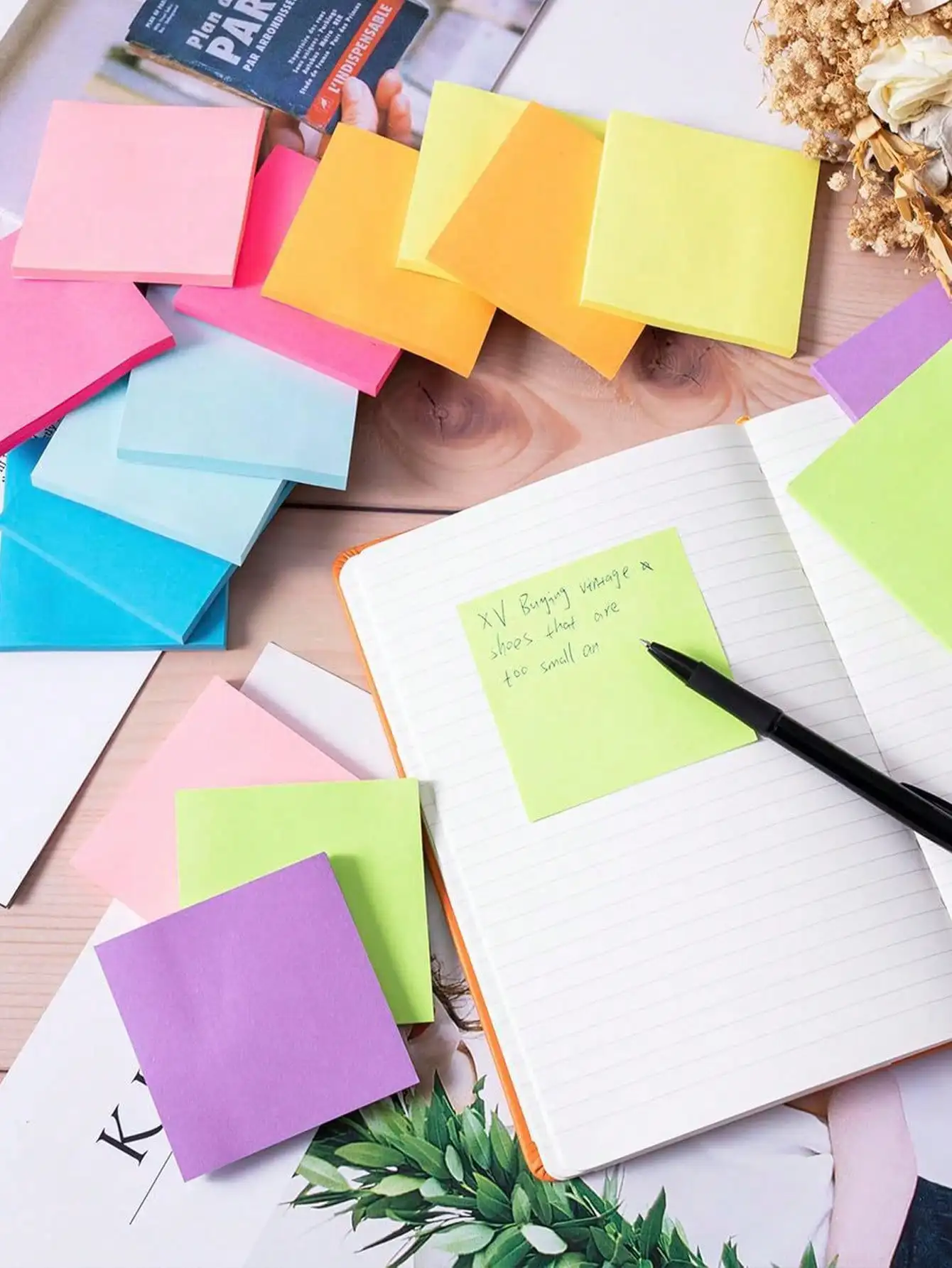 

Набор из 11 цветных липких заметок | Удобные красочные подушечки для легкой организации и напоминаний