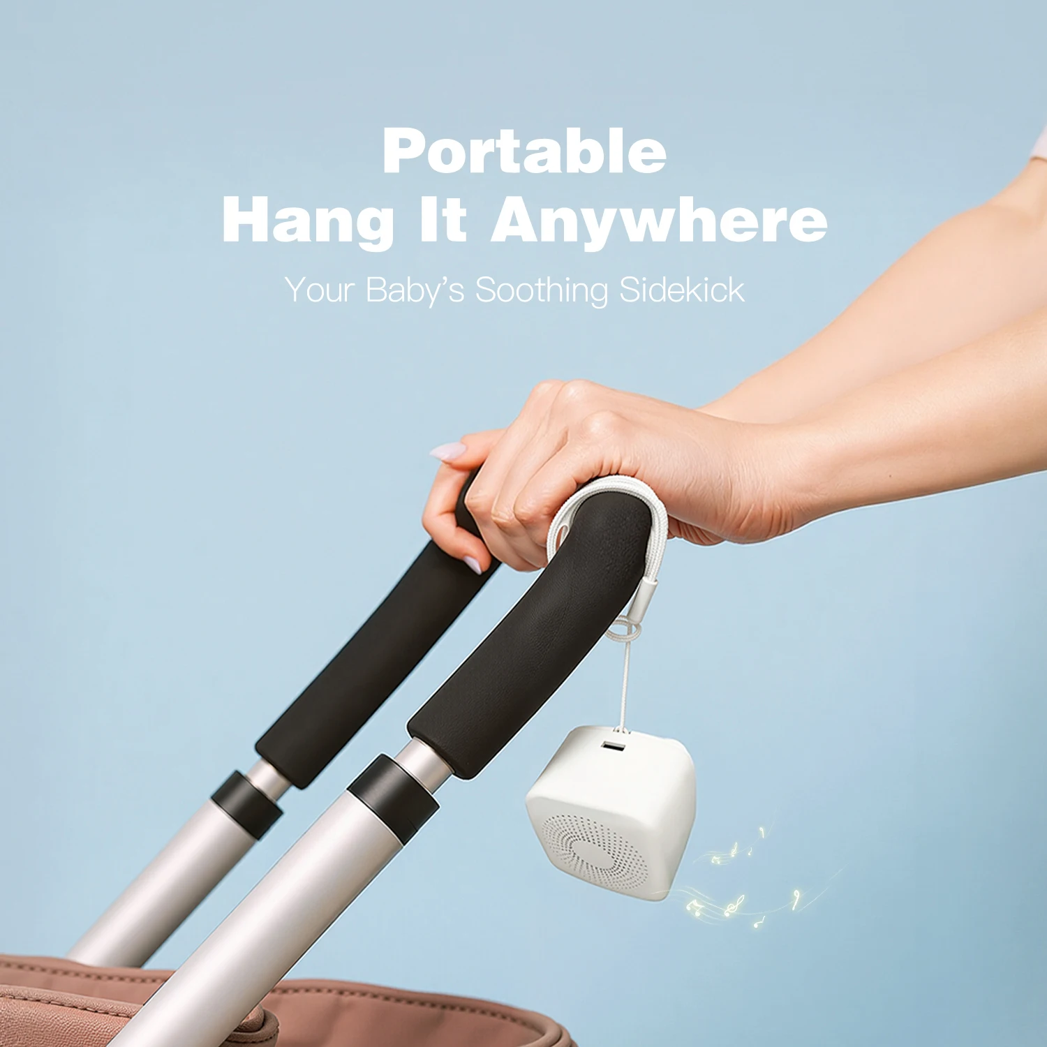 Portable Mini Baby White Noise Machine for baby Lightweight Newborn Sleep Soother 30 Soothing Sounds Timer USB-C Rechargeable