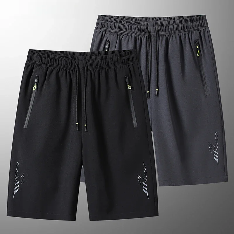 Short de Sport d'été pour hommes, vêtements de Sport Cool, Shorts de course, bas décontracté, Fitness, entraînement, Jogging, pantalons courts pour hommes, noir et gris