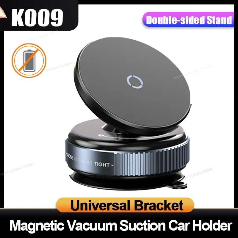 

K009 Car Phone Holder Mechanical Vacuum Suction Cup Strong Magnetic Adsorption Bracket For Gym Kitchen Car Navigation Stand