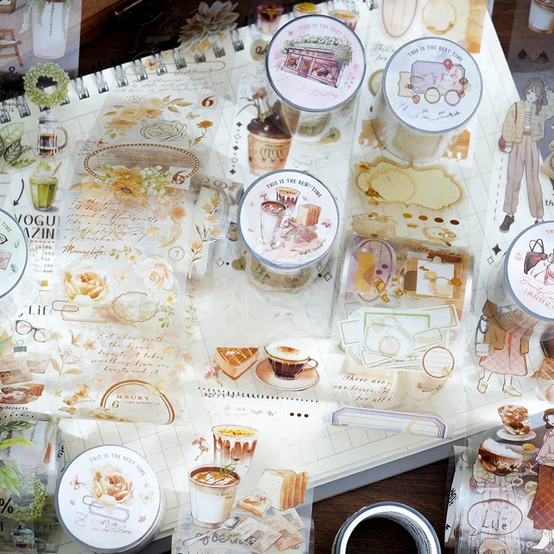 Yoofun 5x200 cm vie quotidienne ruban de masquage pour planificateur Scrapbooking bricolage Journal décoration emballage cadeau ruban de masquage autocollants