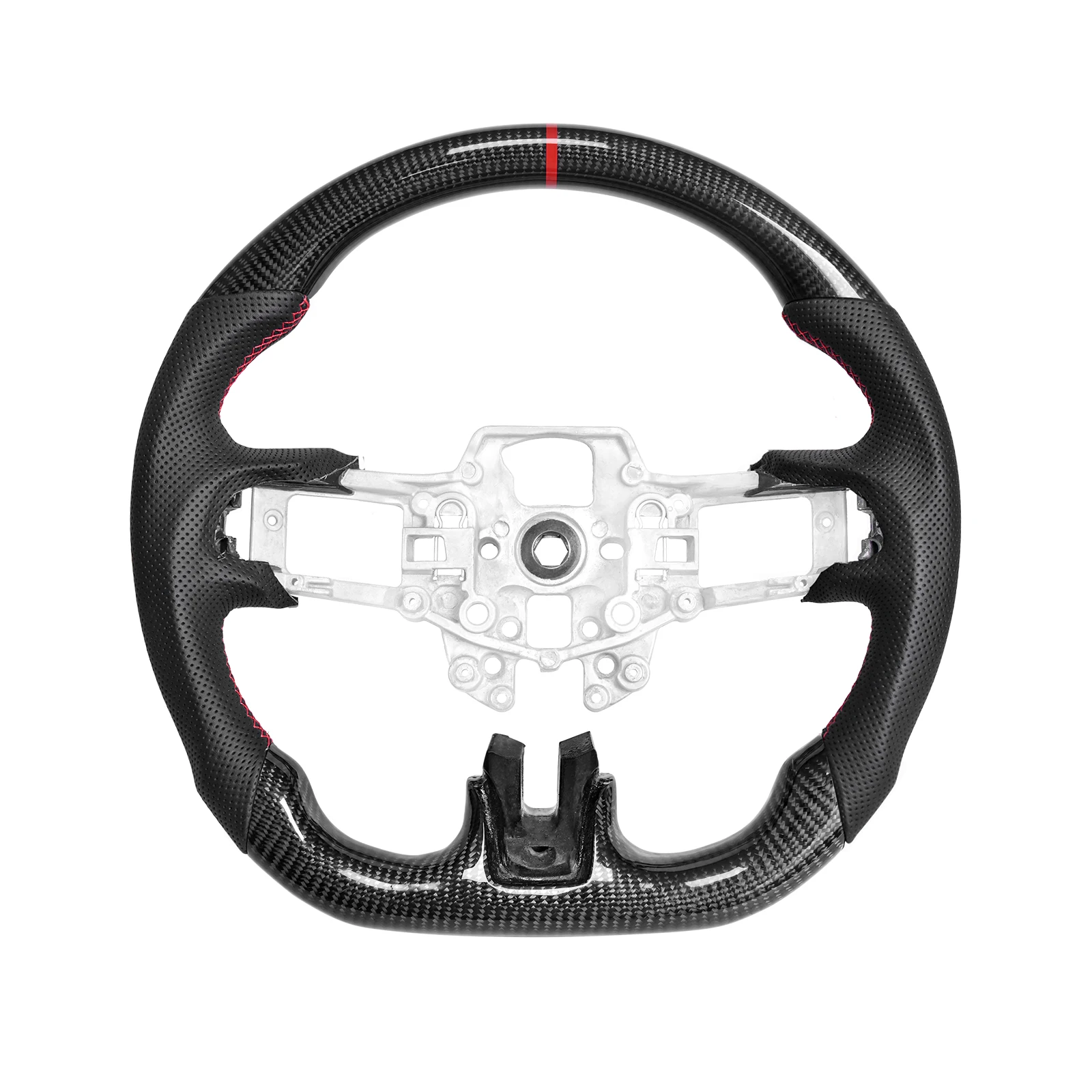 For Mustang 2015-2017 Customized 100% Carbon Fiber Leather Steering Wheel