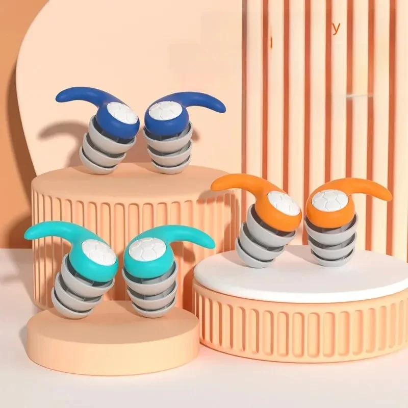 Silicone Antibruit Bouchons D'oreille Bruit Filtre Sommeil Natation Étanche Trois Couche Muet Bouchons D'oreille
