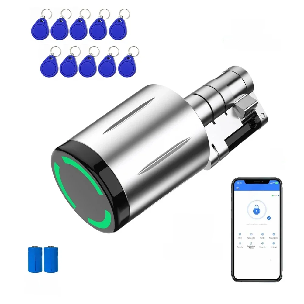 Euro Half Cilinder Auto Smart Lock Beveiliging Keyless Access TTlock APP Controle voor Deurdikte 30-70mm Deur - afbeelding 2