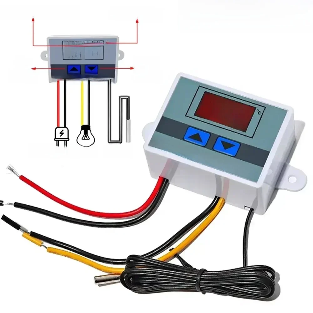 STONEGO W3001 cyfrowa kontrola temperatury mikrokomputer termostat przełącznik termometr nowy termoregulator 12/24/220V — zdjęcie 2