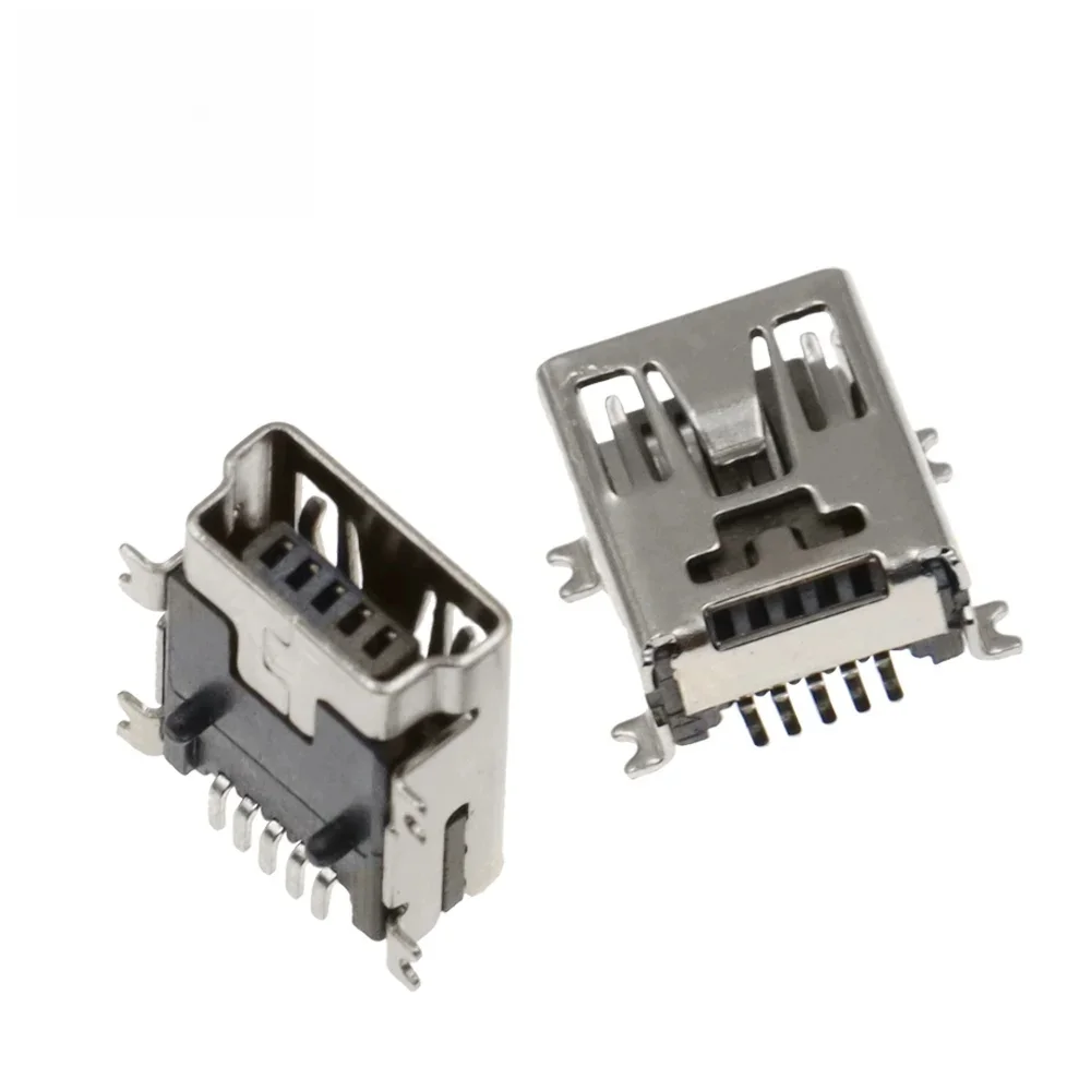 10 sztuk Mini USB SMD 5Pin kobieta Mini B złącze wtykowe podstawa zasilacza — zdjęcie 2