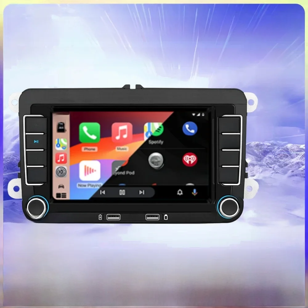 7 "2 Din HD Auto Media Video RDS Airplay Autoradio CarPlay Android Auto Stereo Audio Voor Volkswagen/Seat/Skoda/Passat/Golf/Polo - afbeelding 2