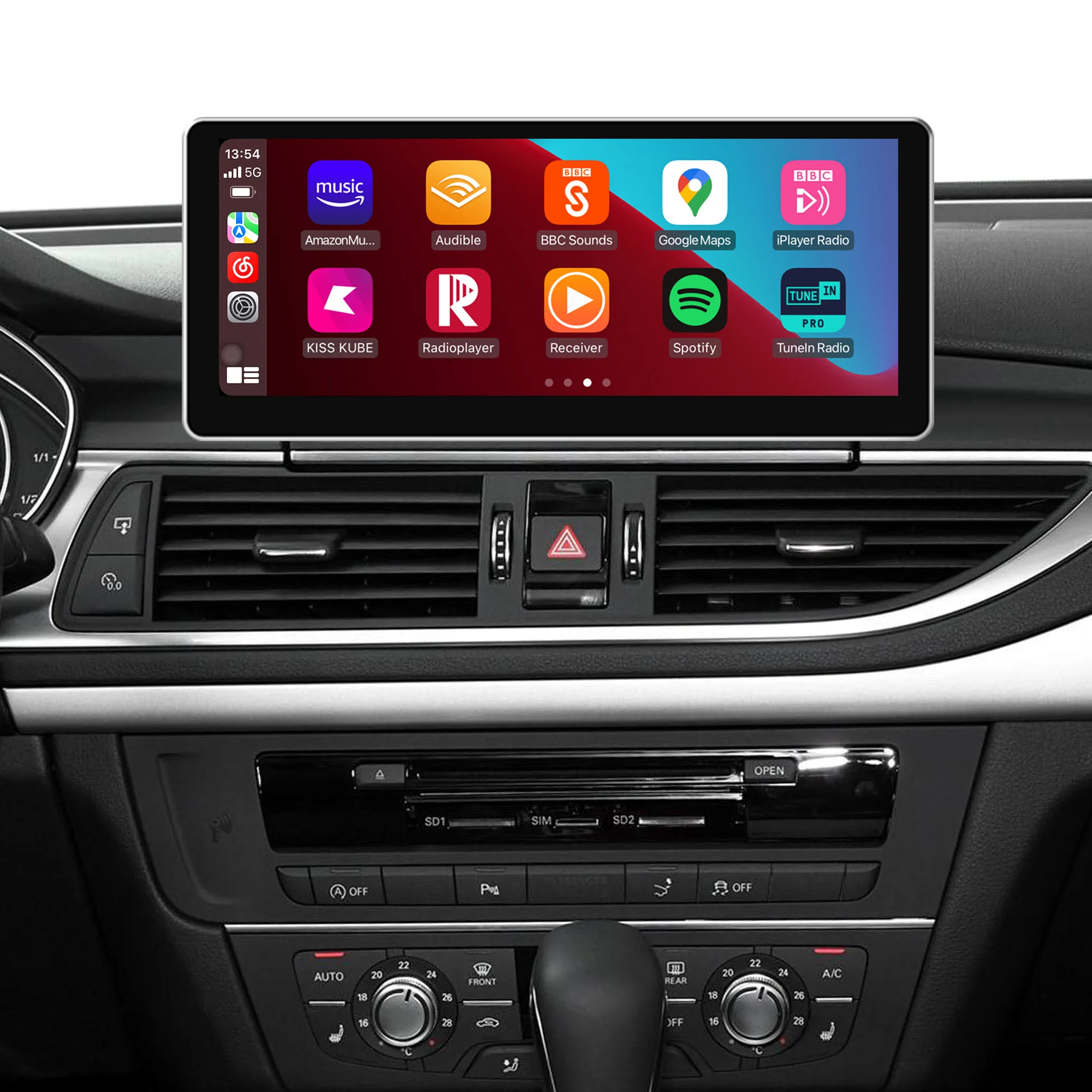 Wit-up لأودي A6 S6 RS6 A7 S7 RS7 MIB2 ترقية 10.25 بوصة تعمل باللمس اللاسلكية CarPlay ستيريو أندرويد السيارات ريدت نظام تحديد المواقع والملاحة