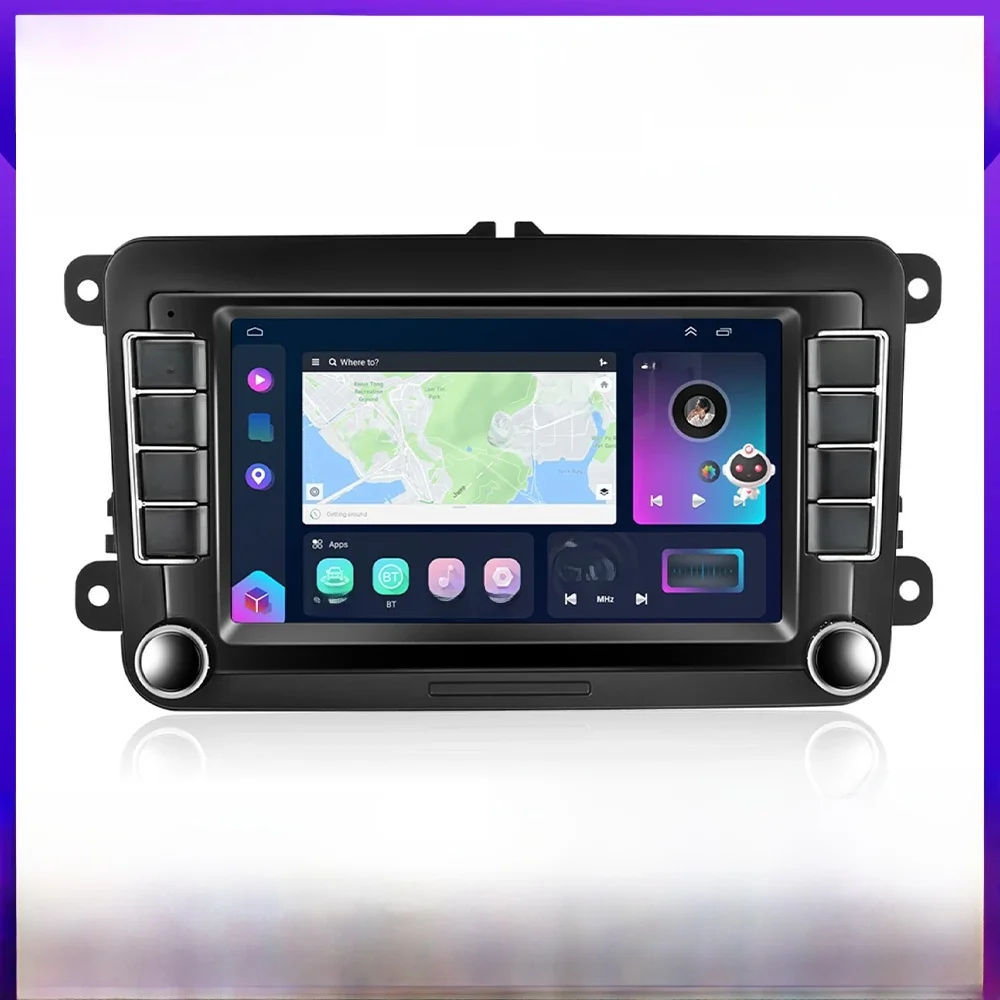Hikity 8 + 128G 8Core Autoradio Voor VW/PASSAT/MAGOTAN/POLO/Skoda WIFI 4G Carplay Android Auto GPS DSP AI Voice BT EQ Autoradio - afbeelding 2