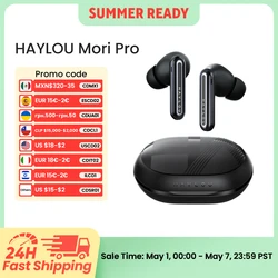 HAYLOU Mori Pro Bluetooth 5.4 Earphones -43dB ANC Active Noise Cancellation Earbuds 6 Mic Wireless Headphones 35H Battery Life