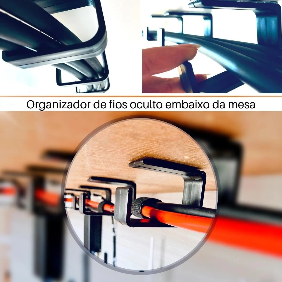 منظم كابل ذاتي اللصق ، قفل مكتب ، إدارة الأسلاك ، قطعة واحدة