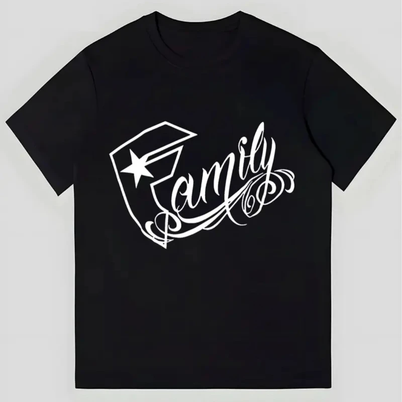 

Men'S Vintage Cotton T-Shirt Family Print Casual Crewneck Soft Comfortable Perfect for Outdoor Activities Travel and Fitness