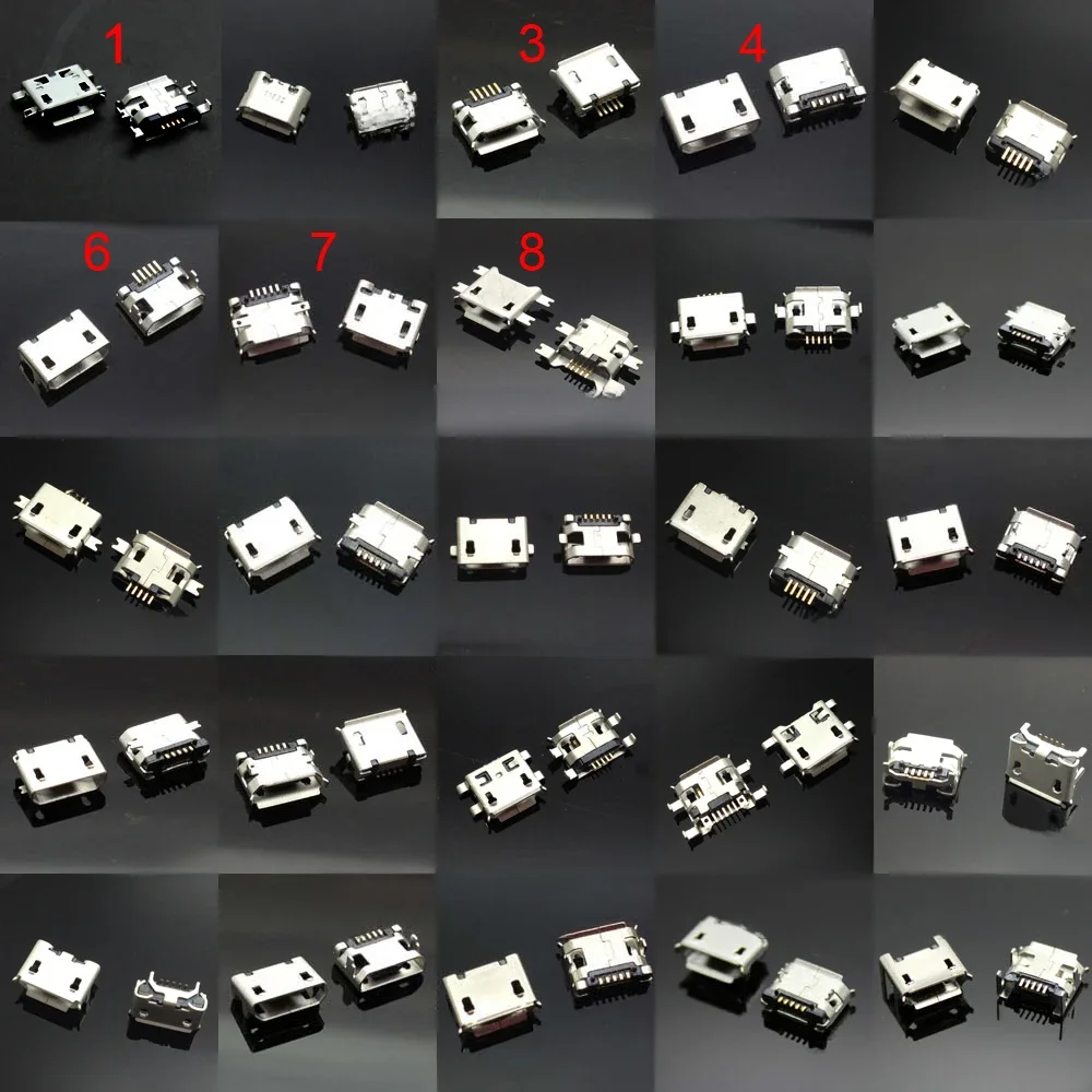 25 modeli złącze Micro usb bardzo popularny port ładowania dla Samsung/Moto/SONY/HTC/ZTE/Huawei/Xiaomi/Lenovo/... mobile,tablet GPS — zdjęcie 2