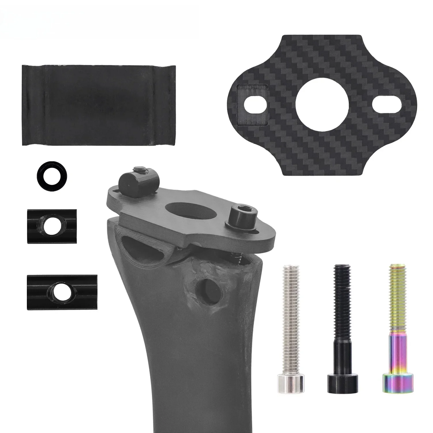 AliExpress kocevlo Kocevlo Carbon Bicycle Seatpost Top Cap with Screw For F12 Seatpost Carbon top cover stem cover  Titanium Bolts