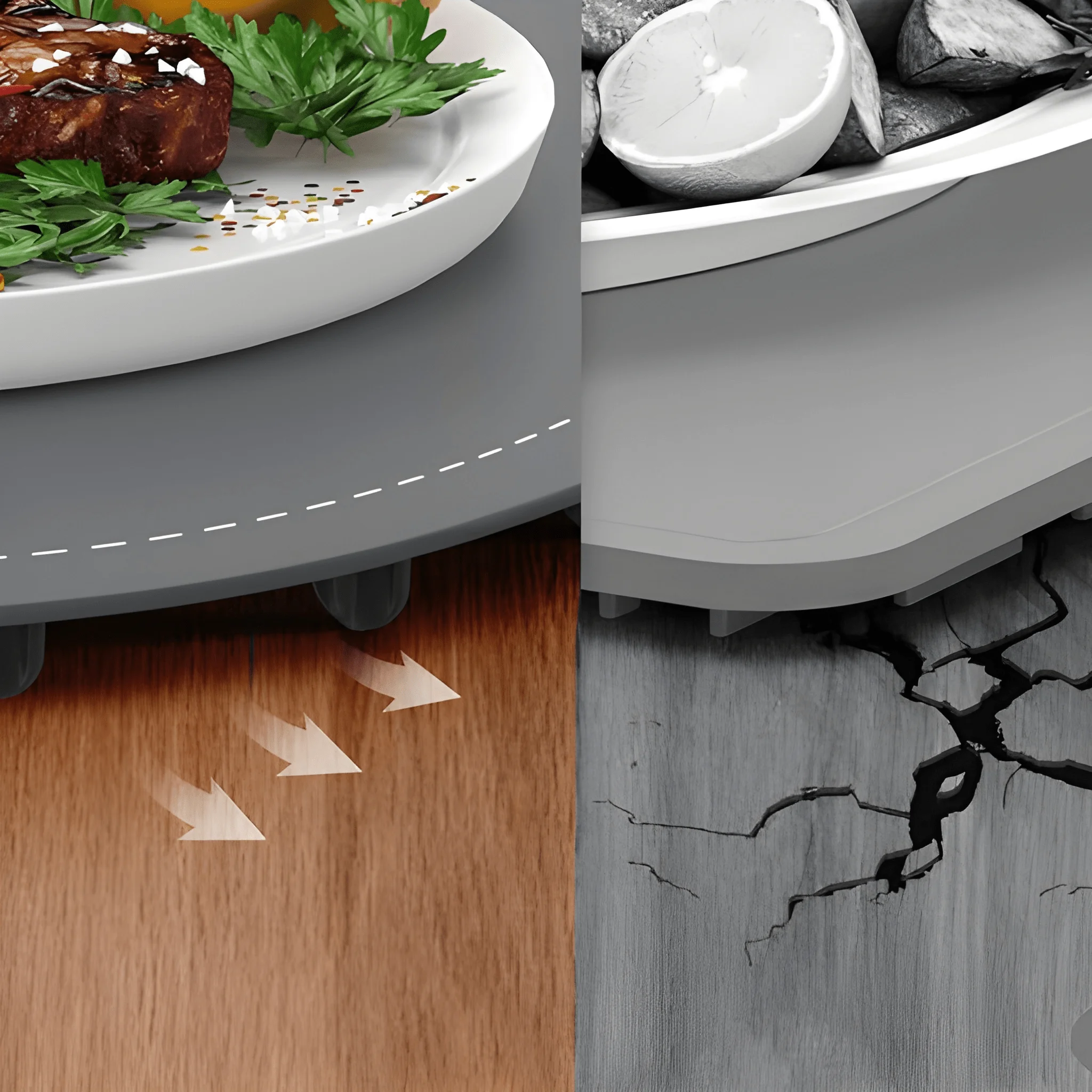 Immagine 6: Vassoio Elettrico Termico Pieghevole in Silicone Scaldavivande Portatile Arrotolabile e Impermeabile