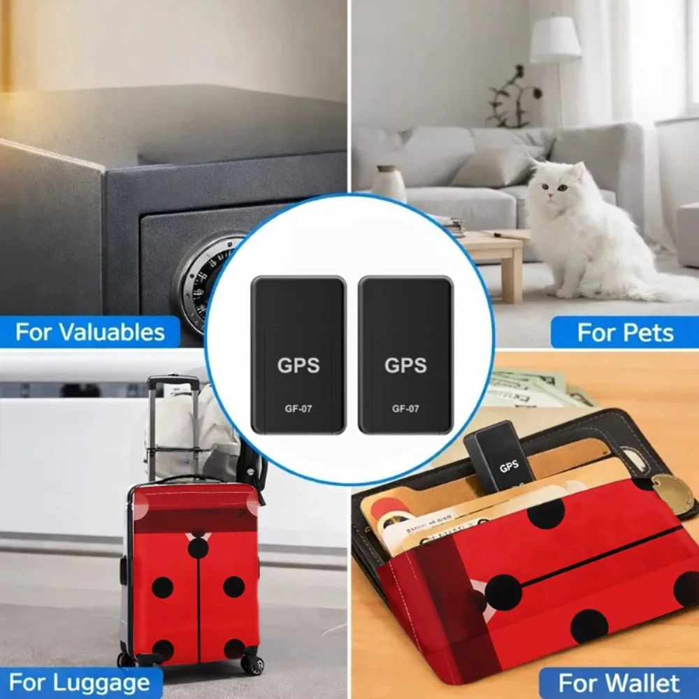Mini localisateur GPS - Dispositif de suivi GPS en temps réel, dispositif antivol pour animaux de compagnie, carte SIM et carte mémoire non incluses, adapté au suivi de localisation, au suivi des personnes de la famille et au suivi des objets.